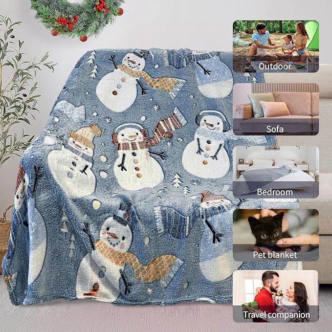TEHALK Christmas Blanket for Boys Girls Glow in the Dark Blankets for Boys Toddler Blankets for Boys Cute Soft Throw Blankets for Kids Personalized Baby Blankets for Boys Unique Dinosaur Gifts 40"x60"