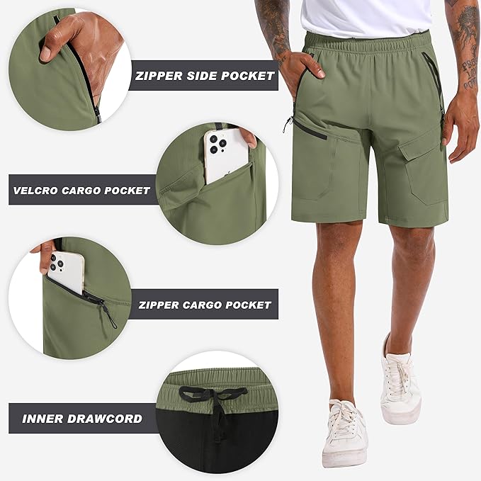 Men's Mountain Bike Shorts 3D Padded Baggy Bicycle Riding Cycling Shorts Quick Dry Lightweight Biking Shorts