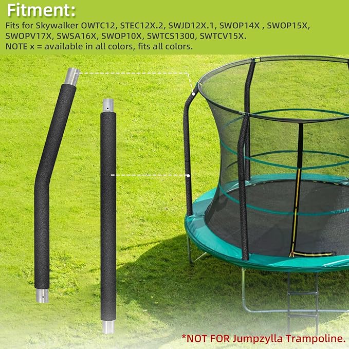 Trampoline Poles Replacement for Skywalker, Galvanized Trampoline Enclosure Pole for Skywalker,Replaces Parts#4201 4202