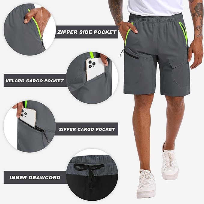 Men's Mountain Bike Shorts 3D Padded Baggy Bicycle Riding Cycling Shorts Quick Dry Lightweight Biking Shorts