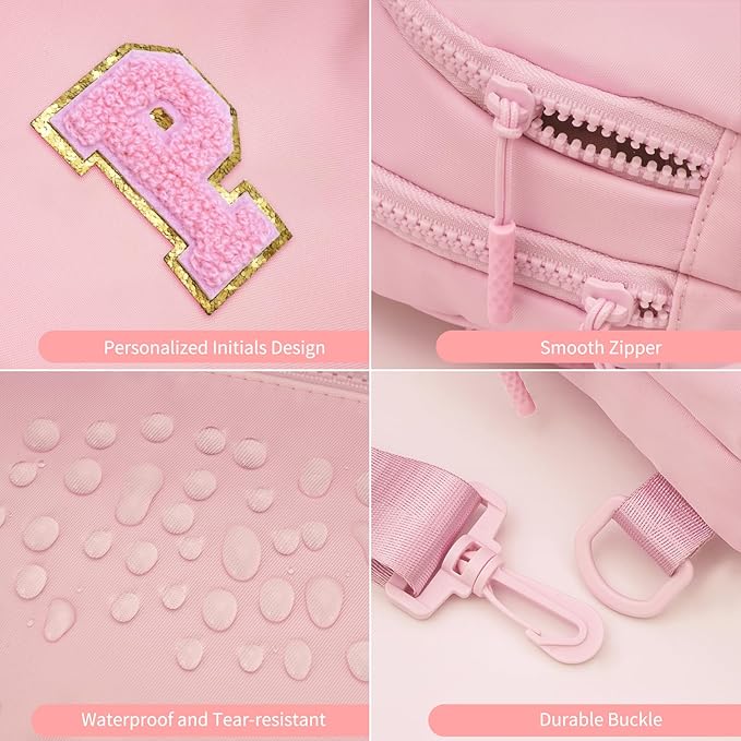 Birthday Gift for 5 6 7 8 9 10 11 12 13 14 15 16 Year Old Girls Fanny Pack Crossbody Bags for Women,Cute Trendy Stuff - Peach,P