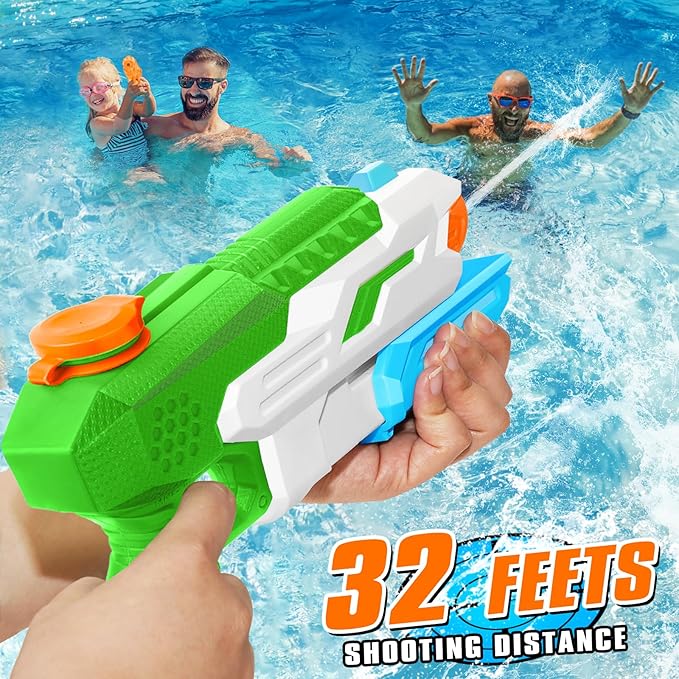 600cc Water Gun for Kids Adults：8 Pack Squirt Blasters Super Water Gun Soaker with Long Range High Capacity for Boys Girls Summer Swimming Pool Beach Outdoor Water Fighting Play Toys Party Favors