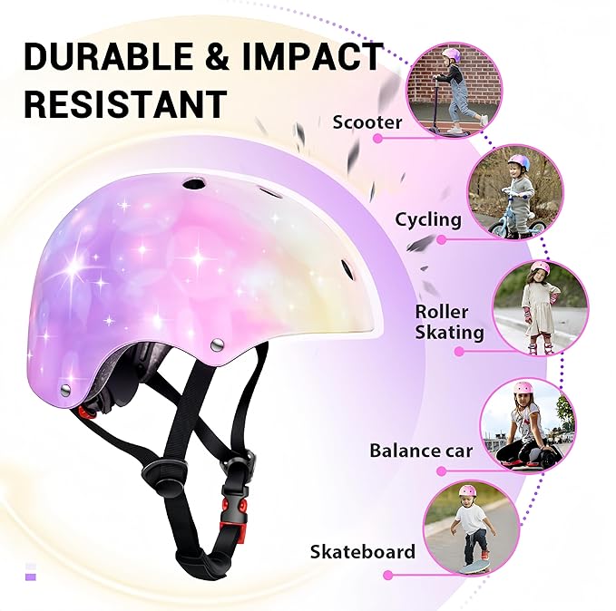 Kids Bike Helmet for 2-3-5-8-14 Ages Girls,Boys,Toddler,Kids and Youth, Ventilation and Impact Resistance Toddler Bike Helmet for Multi-Sport Bicycle Scooter Inline Roller Skate and Skateboarding