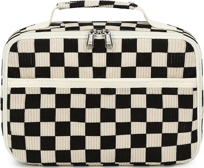 Bluboon Kids Girls Lunch Bag Insulated Lunch Box for school Corduroy Lunch Cooler Organizer School Kids Lunch Tote