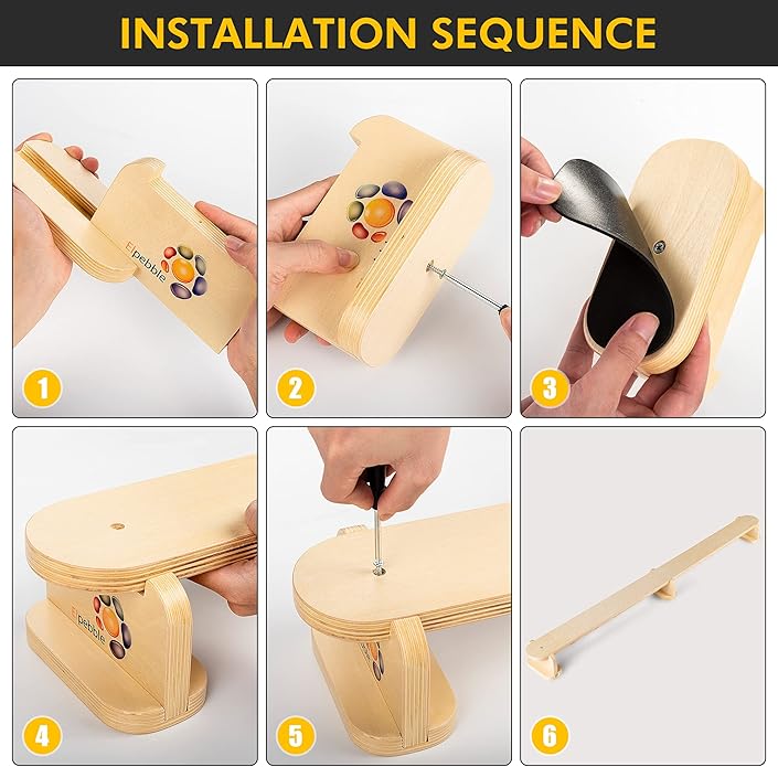 Wooden Balance Beam for Toddlers – Non-Slip, Non-Toxic Birch Gymnastics Beam for Indoor & Outdoor Play – Obstacle Course Toy for Kids 18 Months to 5 Years – Enhances Gross Motor Skills