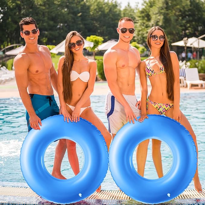 8 Pcs Large Inflatable Pool Float 36 Inches Swimming Ring Pool Floats Adult Inflatable Tube for Summer Vacation Beach River Bachelorette Wedding Party Supplies