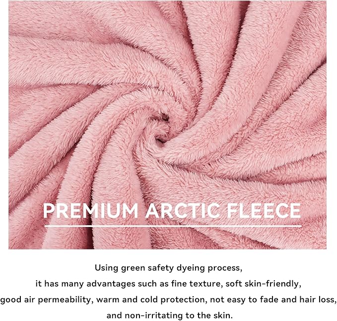 obinsm Warm Blanket Pink Soft Fleece Blankets Throw Blankets for Bed