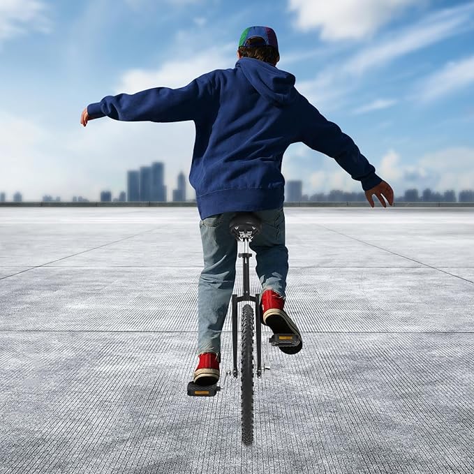 20 Inch Unicycle for Balance Training Outdoor Fitness with Adjustable Seat and Anti-Skid Tread