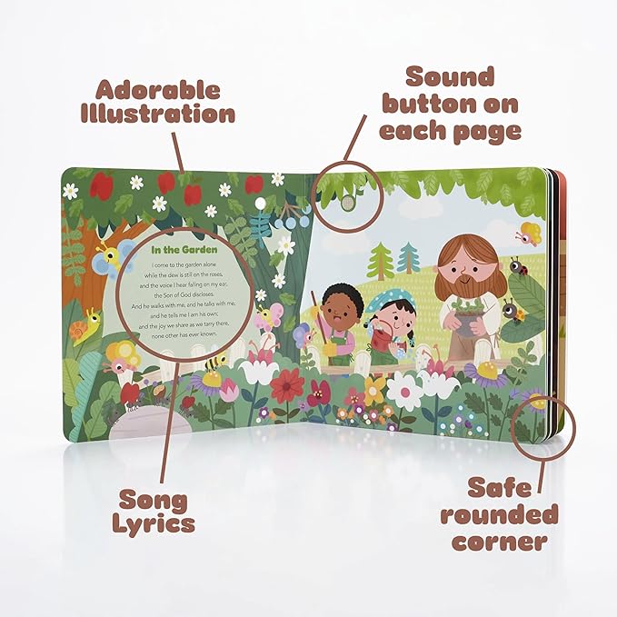 Sleep with Jesus – Bedtime Books for Toddlers, Lullabies for Babies, 4 Hymn Melodies and 2 Prayer Songs, Christmas Toys for Toddlers, Christian Music for 18m+