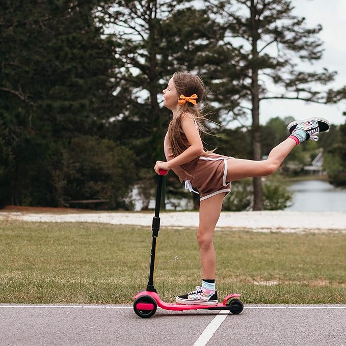 6KU Scooter for Kids Ages 3-10 with Flash Wheels, Kids Scooter 4 Adjustable Height, Toddler Scooter Extra-Wide PU LED Wheels, 3 Wheel Scooter for Kids for Girls & Boys Learn to Steer…