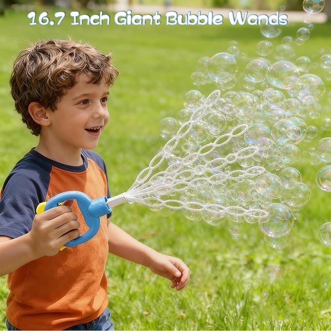 SHCKE 5-Claw Bubble Wands 4-Pack, 16.7 Inch Extra Large Bubble Maker Toy for Kids, Reusable Bubble Toy Set for Summer Outdoor Games, Birthday Wedding