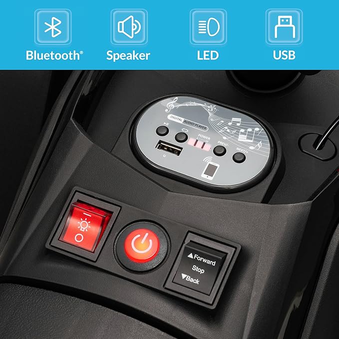 Kidzone 12V Kids Ride On ATV, Electric 4-Wheeler Car for Toddlers 37-96months, Battery Powered Vehicle w/LED Headlights, Rear Suspension, Forward/Reverse, Up to 3.7 MPH, 88 lbs Capacity - Pink