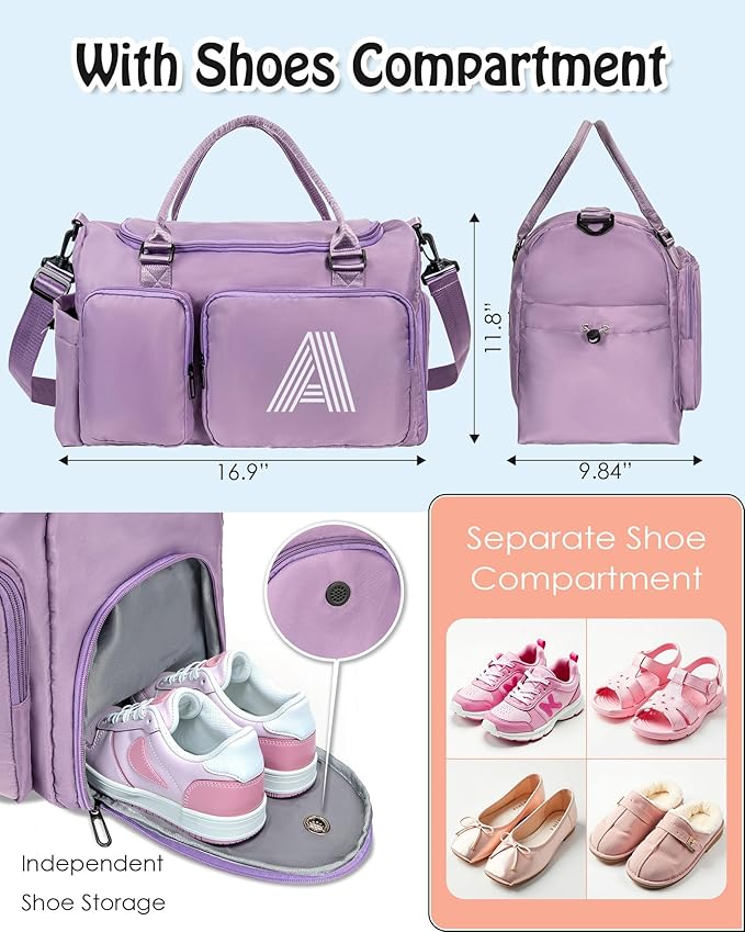 Christmas Gifts for Women Duffle Gym Bag: Personalized Weekender bags, Dance Cheer bag Sports for Teen Girl, Kid Sports Bags, Birthday Gifts for Women Girls Kids Teens Mom Teacher