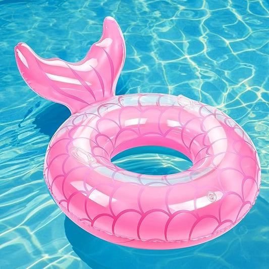 MoKo Inflatable Swimming Ring, Cute Pool Float Tube Decorations Swim Tubes Outdoor Pool Beach Water Floats Party Supplies Floaties