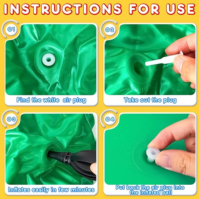 Meooeck 9 Pcs Hopper Ball Carnival Outdoor Game 22 Inch Jumping Hopping Outdoor Bouncy Ball with Handles and Air Pump for Sports School Games Exercise(Multicolor)