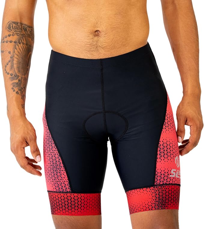 SLS3 Triathlon Shorts - Men's Padded Tri Shorts with 2 Pockets, Medium Compression