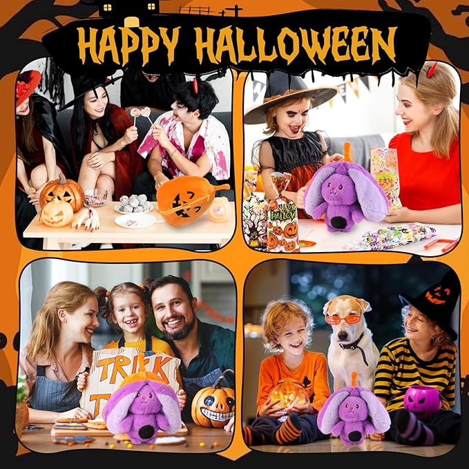 2-in-1 Transforming Plush Toy with Zipper, Reversible Pumpkin to Bunny Stuffed Animal, Soft Surprise Plushie for Kids, Cute Holiday Stocking Stuffer for Boys and Girls