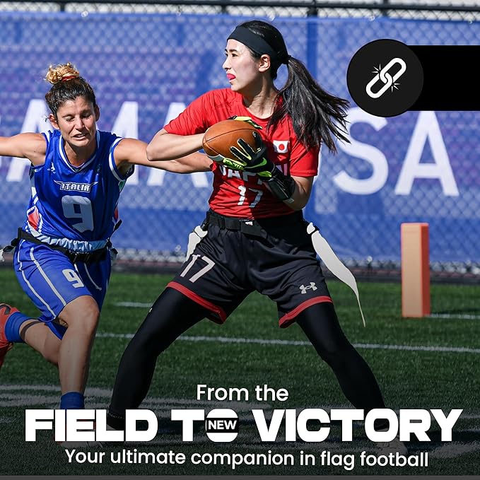 Gameday Flag Football Set – Kits for 2–14 Players w/Belts, Agility Cones & Carry Bag – Available in Multi Colors & Sizes