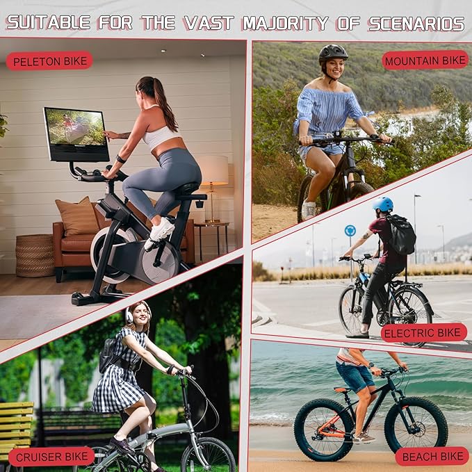 BUCKLOS New Noseless Bike Seat for Comfort Men&Women Extra Wide Bicycle Seat Cushion Oversized Comfortabele Foam Padded Bike Saddle for Peloton Exercise Bike Ebike Cruiser Bikes