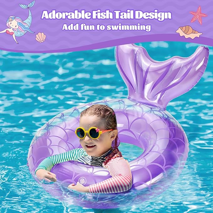 MoKo Inflatable Swimming Ring, Cute Pool Float Tube Decorations Swim Tubes Outdoor Pool Beach Water Floats Party Supplies Floaties