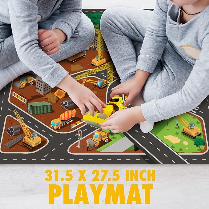 MOBIUS Toys 7-in-1 Take-Apart Truck Construction Set – STEM Building Toy w/Drill, Lights & Sounds – Buildable Dump Truck, Excavator & More - Educational Engineering Toy for Kids Ages 3–8