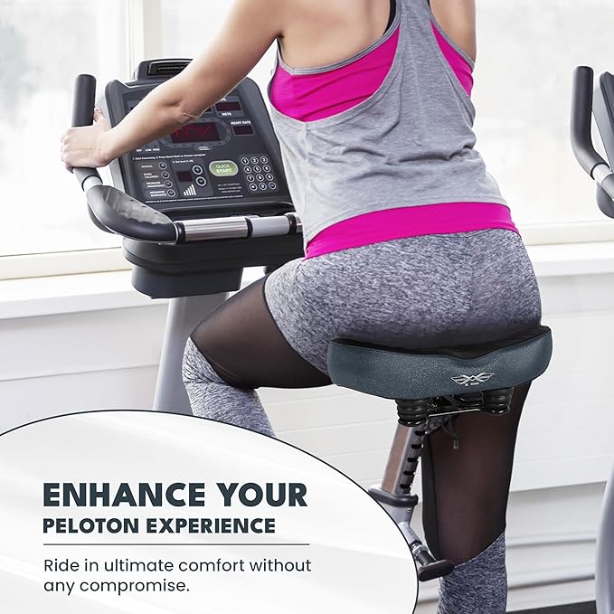 X WING New-Age Noseless Bike Seat Cushion for Men & Women - Extra Padding & Wide - Suitable for City, Electric, Stationary Bikes - Compatible with Peloton Bikes – Wide Winged Bike Seat with Cushion