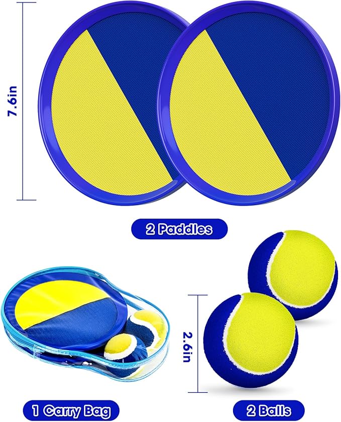 Aywewii Toss and Catch Ball Game Outdoor Toys for Kids Pool Toys Beach Balls Outdoor Yard Games Ball Catch Paddle Set for 3 4 5 6 7 8 9 10 Year Old Easter Basket Gifts