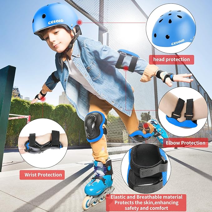 Kids Bike Helmet,Toddler Skateboard Helmets for Ages 2-3-5-8-14 Years Boys Girls，Adjustable Multi-Sport Bicycle Skateboarding Football Roller Skating Scooter Rollerblade Balance Bike Helmet