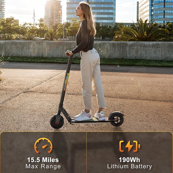 Caroma Electric Scooter for Kids Ages 6-14, 250W/180W/150W Motor & 15 Mph, 85 Mins Ride Time, Adjustable Height & Speed, LED Display, Kids Electric Scooter, Best Gifts for Boys & Girls