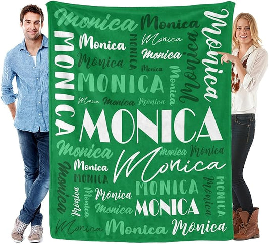 Name Blanket Personalized Blanket for Adult Kids Flannel Customize Throw Blanket Custom (Color 22, 30 x 40 Inches)
