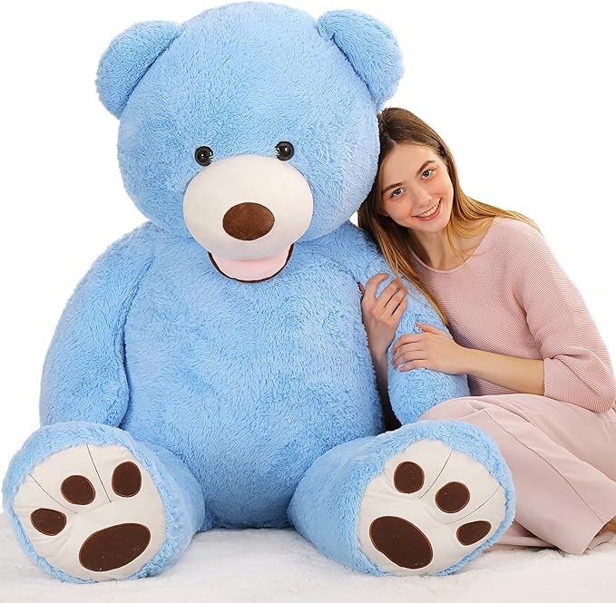 MaoGoLan Giant Teddy Bear Plush 5ft, Cute Valentines Teddy Bear Stuffed Animal with Smiling Face, Gift for Girlfriend Boyfriend Wife on Anniversary,Christmas Long Distance