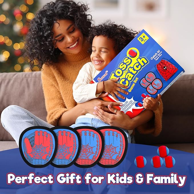 Sunrad Toss and Catch Ball Game Set, Kids Toddler Baseball Catch Ball Outdoor & Beach Toys for Family, Pool Beach Yard Camping Outside Game for Kids Age 3 4 5 6 7 8-12+, Birthday Gift for Boys Girls