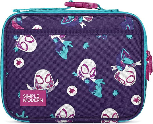Simple Modern Marvel Kids Lunch Box for School | Reusable Insulated Lunch Bag for Toddler, Girl, and Boy | Meal Containers with Exterior & Interior Pockets | Hadley Collection | Spider Gwen