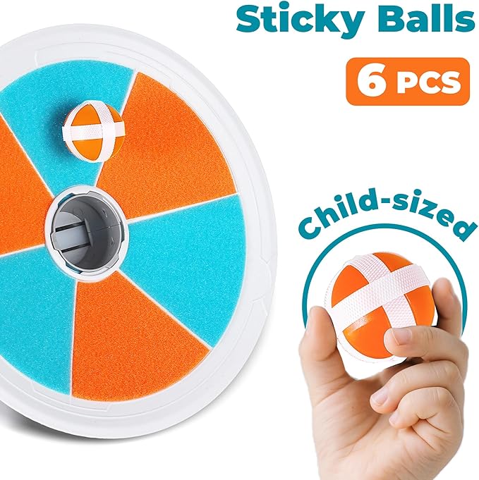 iPlay, iLearn Pop Stick Ball Game Outdoor Toys for Kids, Toss Chase Launching Ball Sports Game for Child Boys, Outside Yard Fun Family Activity, Cool Brithday Gifts for 3 4 5 6 7 8-12 Year Old Girls
