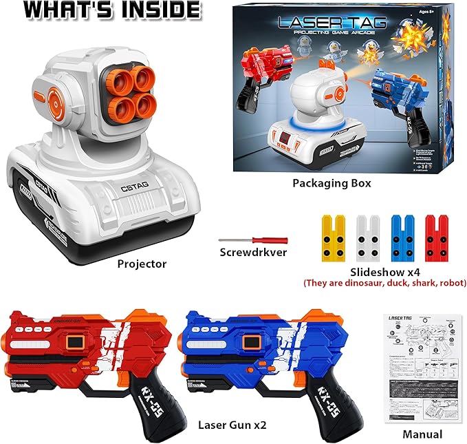 Laser Tag Guns Set of 2 Projection Digital LED Score Display Party Game Family Fun Shooting Toys for Teens Adults Kids 8 9 10 11 12+ Boys Girls