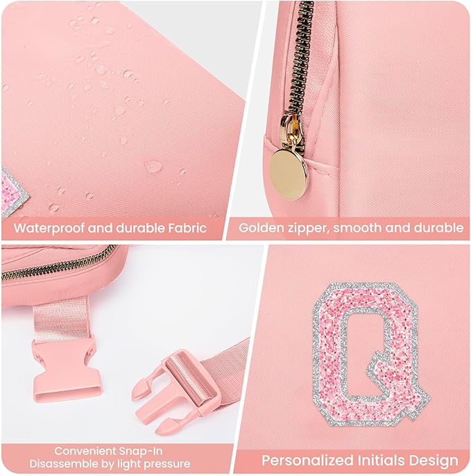 Prize for Girls 8-12, Dance Recital Gifts for Kids, Belt Bag Dance Bag for Teen,Crossbody Bags for Girls Teen,Small Travel Waist Packs Kids Fanny Pack Birthday Gifts (Peach, R)