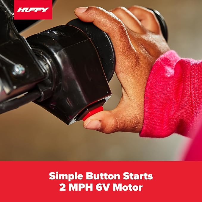 Huffy Ride on Motorcycle for Kids, Ideal for Ages 3-7 Years Old, 6V Ride On Motorcycle, Training Wheels, Realistic Engine Sounds, Simple Wall Charger, Max Weight 65lbs, 2 MPH, Pink