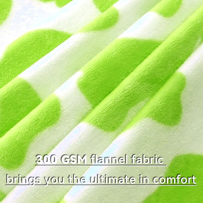 Twin Throw Blanket Lime Green - Soft Fuzzy Lightweight Fleece Bedding for Bedroom, Living Room | Gifts for Girls Women 60"x80"