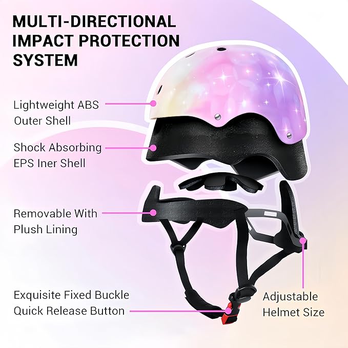 Kids Bike Helmet for 2-3-5-8-14 Ages Girls,Boys,Toddler,Kids and Youth, Ventilation and Impact Resistance Toddler Bike Helmet for Multi-Sport Bicycle Scooter Inline Roller Skate and Skateboarding
