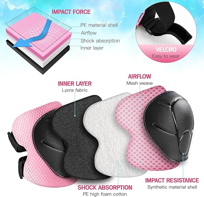 Toddler/Kids Bike Helmet Set for Boys Girls 3D Adjustable Kids Helmet Protective Gear Set Knee Elbow Wrist Pads and Multi-Sports Skateboard Scooter Cycling Roller Balance Bike