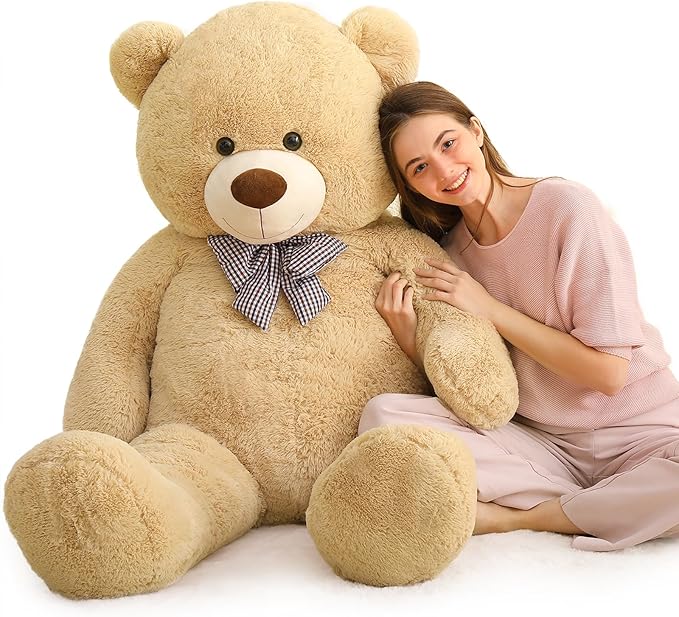 MaoGoLan Giant Teddy Bear Plush, Life Size Large Teddy Bear Stuffed Animal 5 Feet,Soft and Fluffy Big Teddy Bear Gift for Baby Shower,Christmas,Valentines