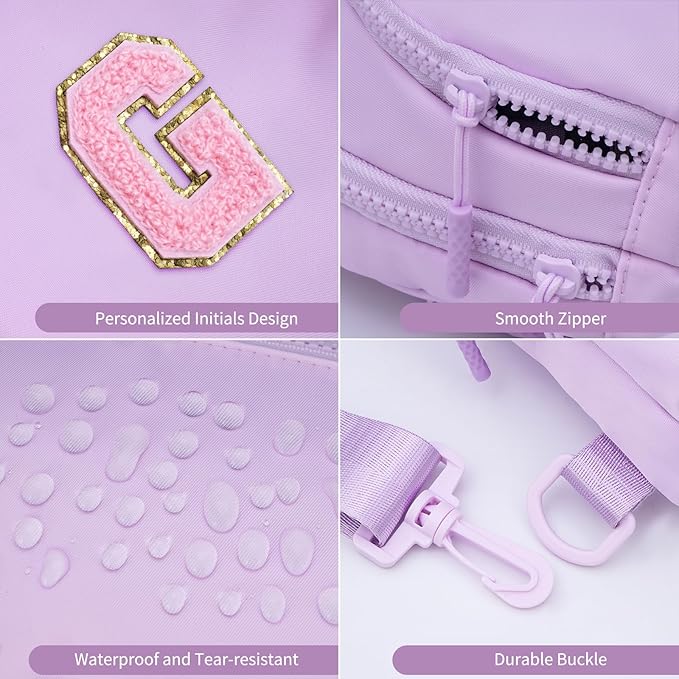 Birthday Gift for 5 6 7 8 9 10 11 12 13 14 15 16 Year Old Girls Fanny Pack Crossbody Bags for Women,Cute Trendy Stuff - Lavender,G