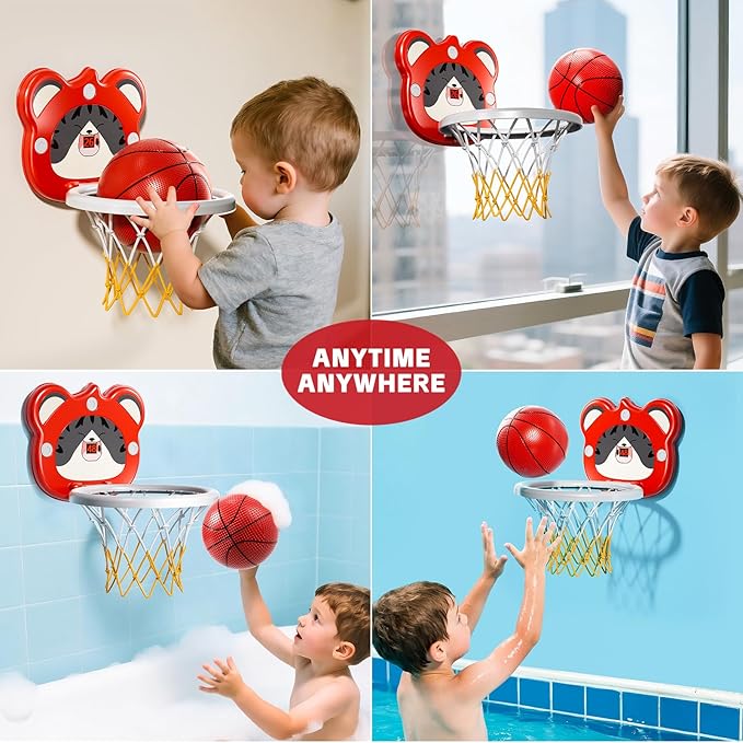 Toddler Basketball Hoop Indoor Toys Gifts for 3 4 5 Year Old Boys Kids, Indoor Mini Scoring Basketball Hoop for Toddler Kids Boys Ages 3-5 4-6, Ideal 3 4 5 6 Year Old Boys Birthday Gifts