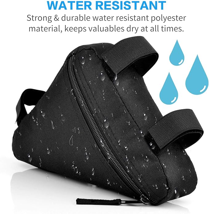 Bike Triangle Frame Bag - Bicycle Cycling Storage Triangle Top Tube Front Pouch Saddle Bag for Road and Mountain Bikes