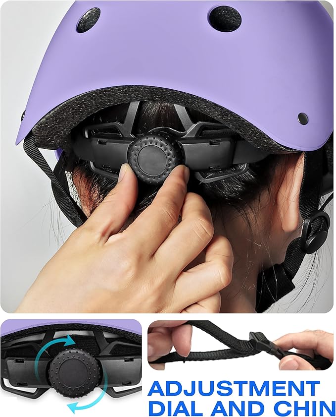 Kids Bike Helmet, Adjustable and Multi-Sport, from Toddler to Youth, 3 Sizes