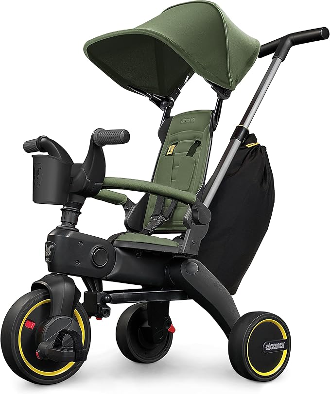 Doona Liki Trike S3, Desert Green - 5-in-1 Compact, Foldable Tricycle - Suitable for Toddlers 10 to 36 Months