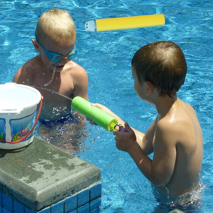 4-Pack Water Blaster Soaker Guns Set,Squirt Guns,Squirt Guns for Kids,Pool Squirt Toys,Pool Water Gun,Ranges up to 40 feet,Outdoor Water Toys for Kids