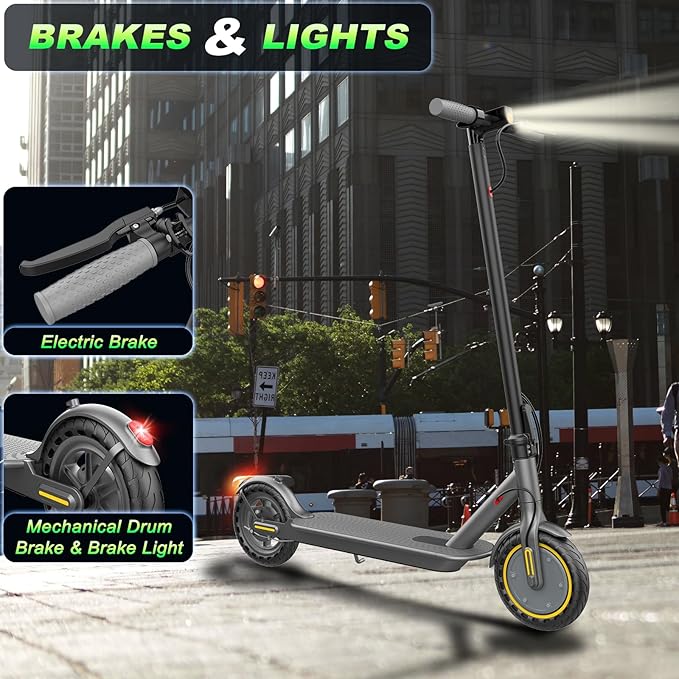E Scooter for Adults 19-22 MPH 350/500W Motor 281/441Wh Battery,8.5"/10" Tires,Motorized Scooter Up to 22 Miles Range, Foldable Scooter with Double Shock Absorption/Bearing 265 LBS/APP Control
