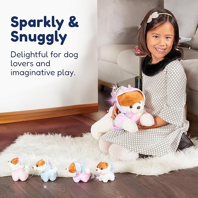 PixieCrush Dog Stuffed Animals - Bernese Mommy with 4 Puppies in Her Tummy - Huggable and Fluffy Dog Plushies for Imaginative Play - Plush Toys Suitable for Kids 3 Years Old and Above - 5" x 10" x 8"