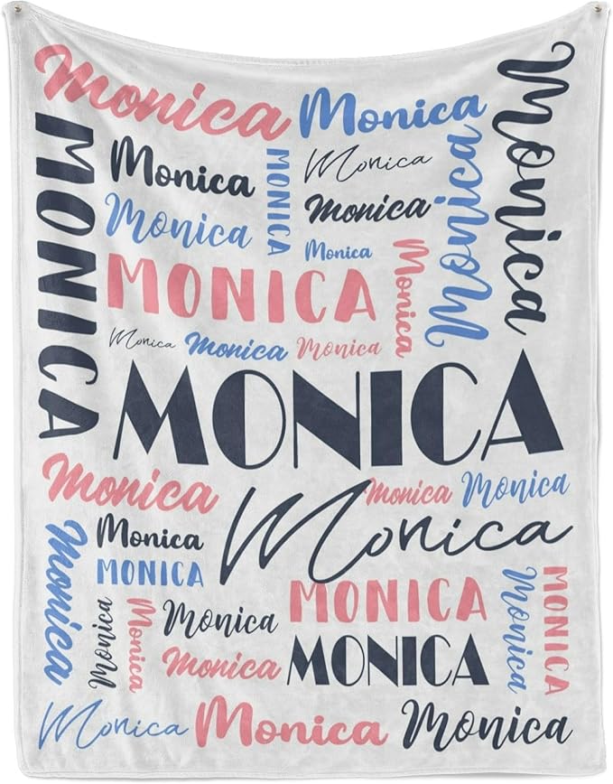 Name Blanket Personalized Blanket for Adult Kids Flannel Customize Throw Blanket Custom (Color 10, 30 x 40 Inches)